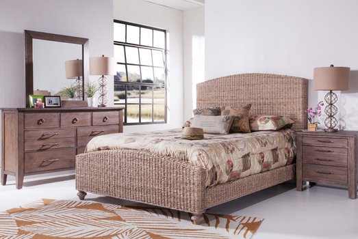 Grey Woven Bed