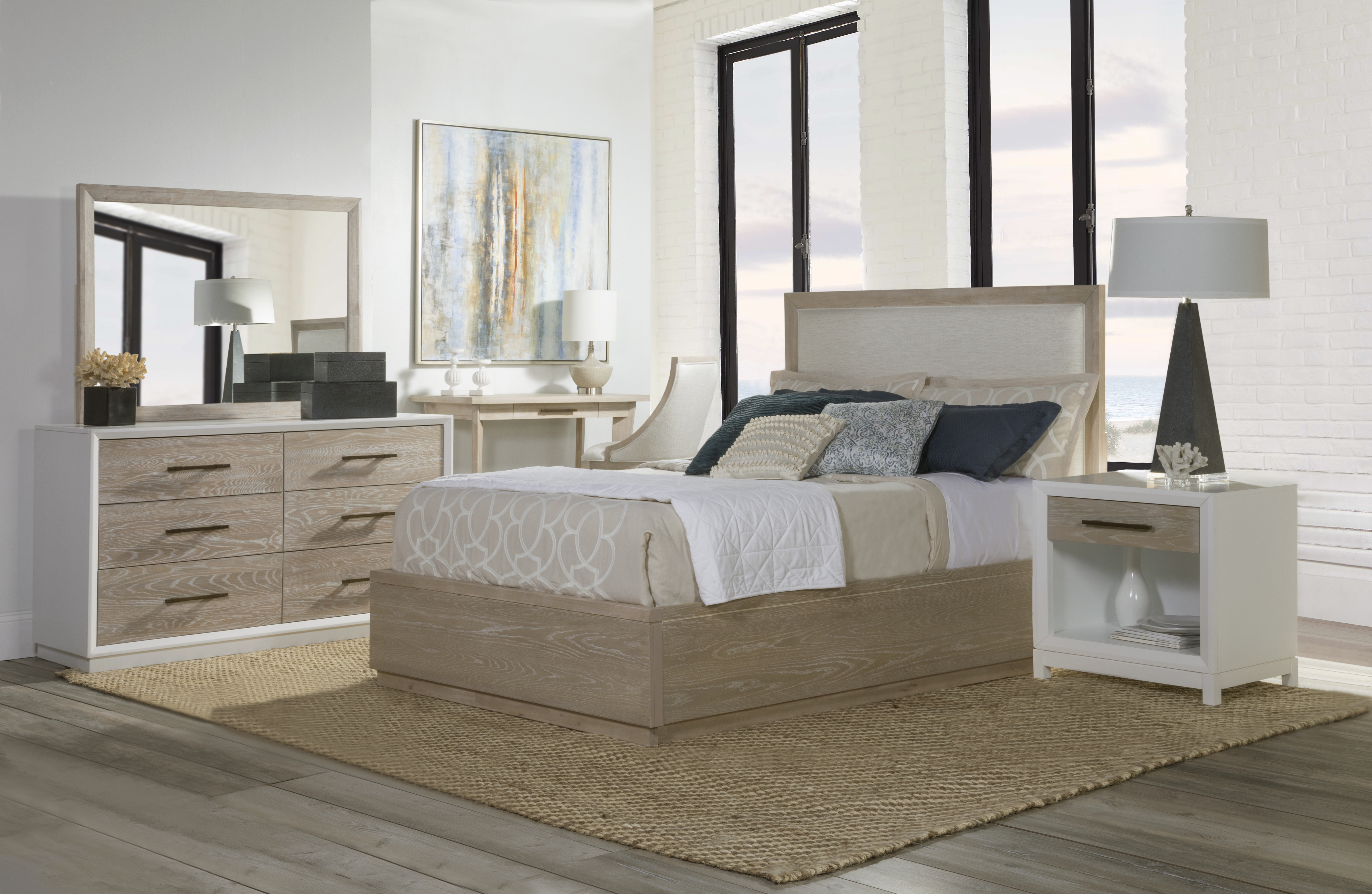 Upholstered Platform Bed - Palmetto Home