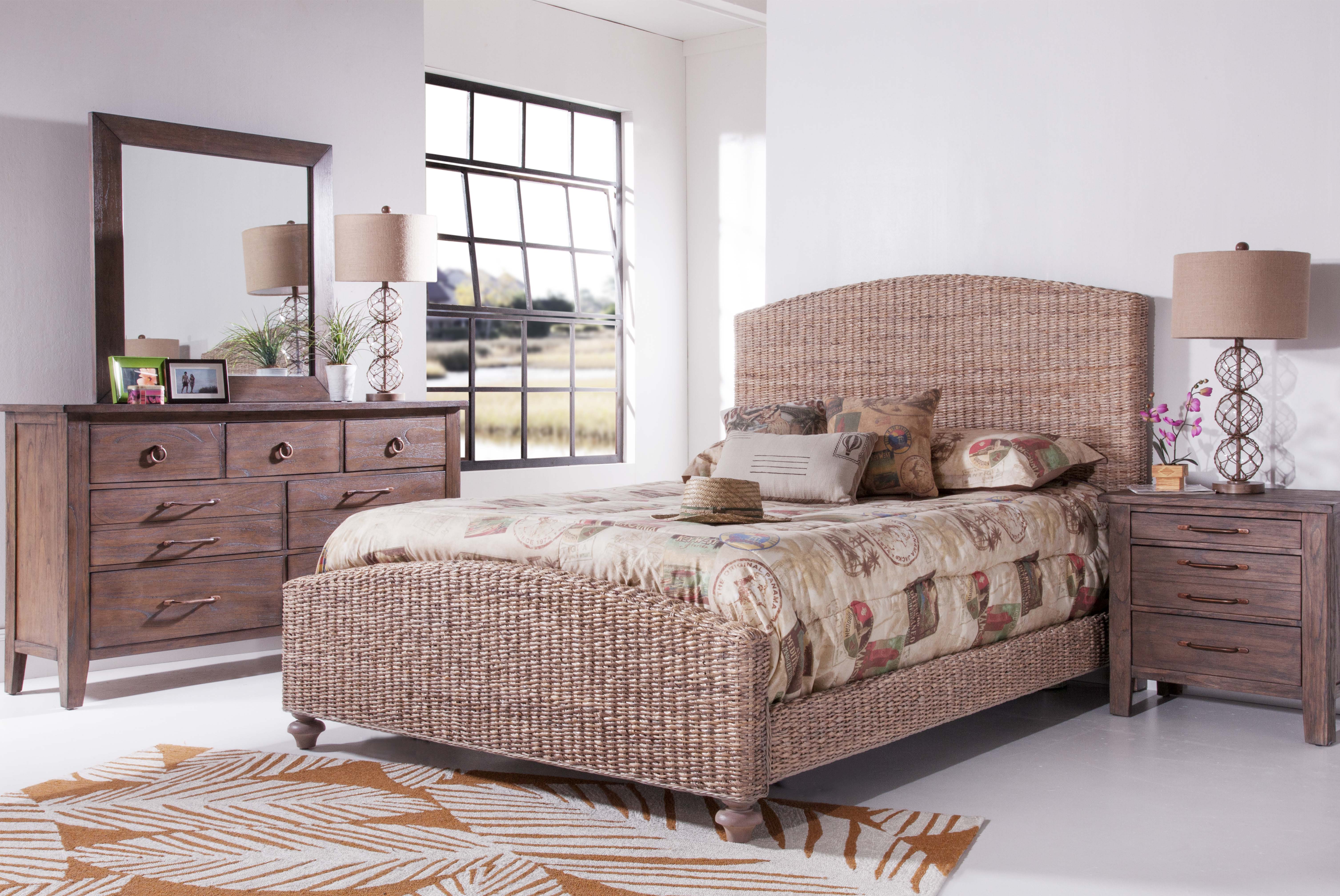 Grey Woven Bed - Palmetto Home